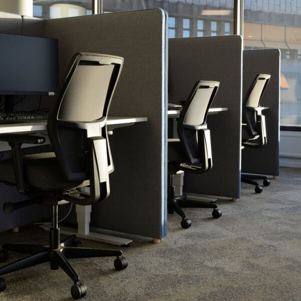 row of office chairs