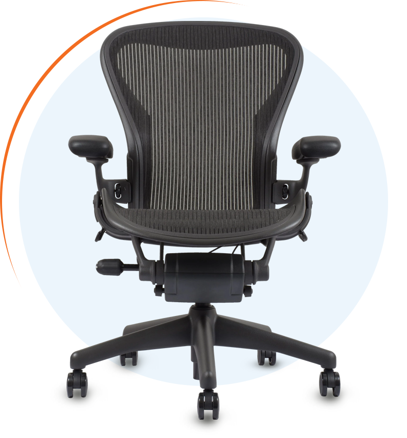 Herman Miller Aeron Chair Classic Size B Refurbished Free Back